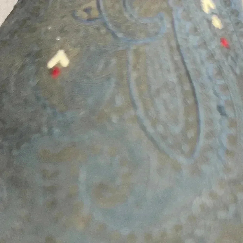 Beautiful Paisley Vintage Textured Polyester Tie blk/ blue  red & white accents - Picture 2 of 5